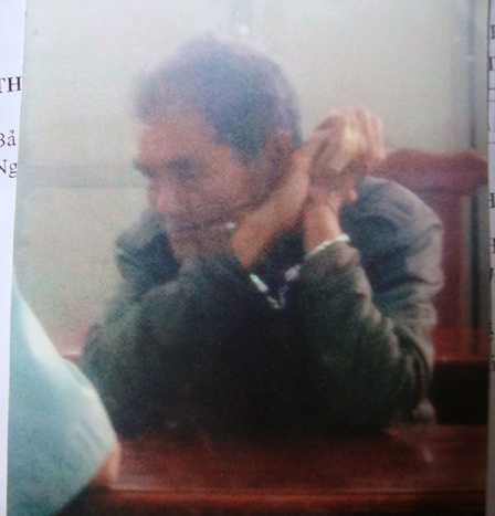 Nghi phạm tại cơ quan công an.