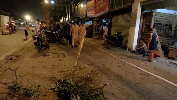 Hiện trường xảy ra vụ tai nạn.