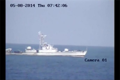 Tàu tuần tiễu tấn công nhanh 753 của Trung Quốc tham gia bảo vệ giàn khoan.