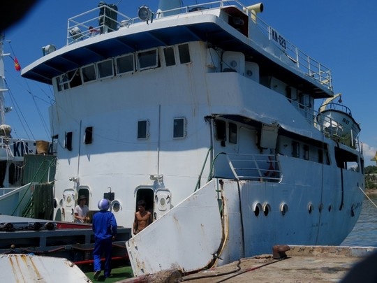 Tàu KN 629 của lực lượng Kiểm ngư bị hư hỏng do tàu Trung Quốc tấn công quanh khu vực giàn khoan 981.