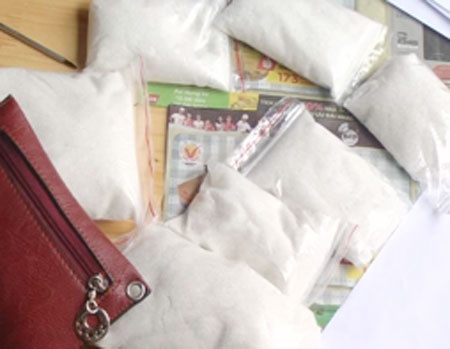 Số ma túy ban chuyên án thu giữ tại nhà Chiến.