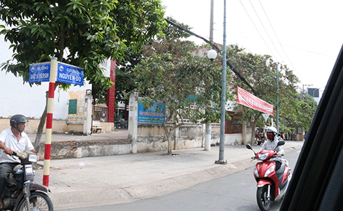 Lô đất tranh chấp giữa vợ chồng anh Phú và bà Danh nằm trên đường Nguyễn Du, TP. Thủ Dầu Một.