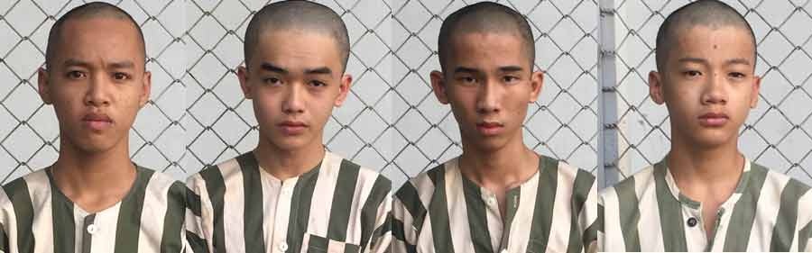 Nhóm cướp bị bắt giữ.