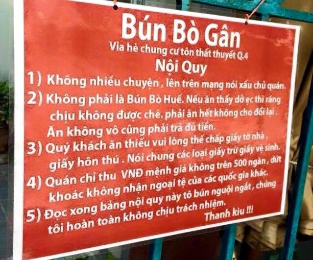 Cua hang treo bang noi quy la co pham luat? hinh anh