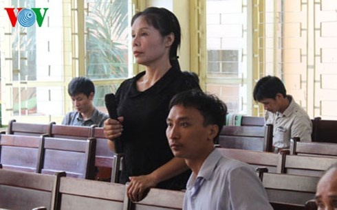 Bà Nguyễn Thị Thu Hà tại phiên tòa xét xử Lý Nguyễn Chung.