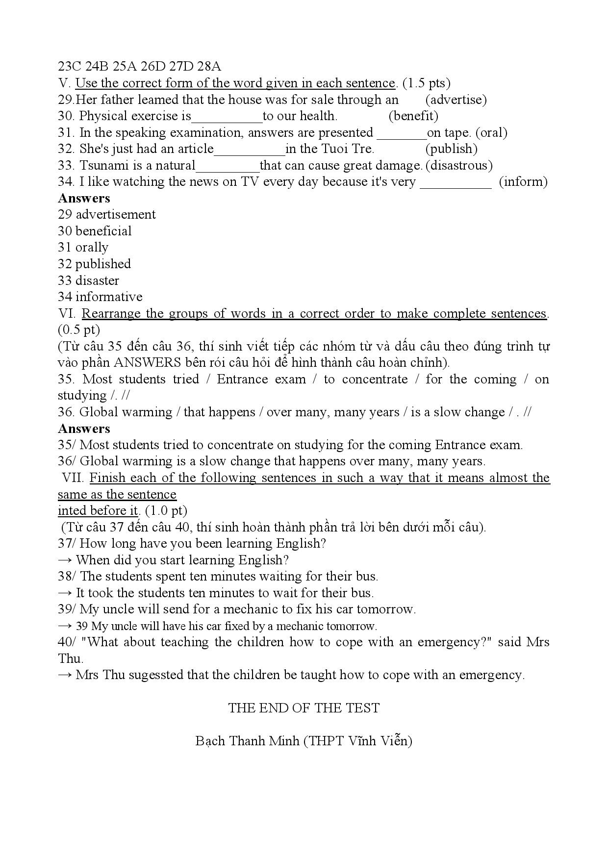 De thi mon tieng Anh vao 10 o TP.HCM anh 4