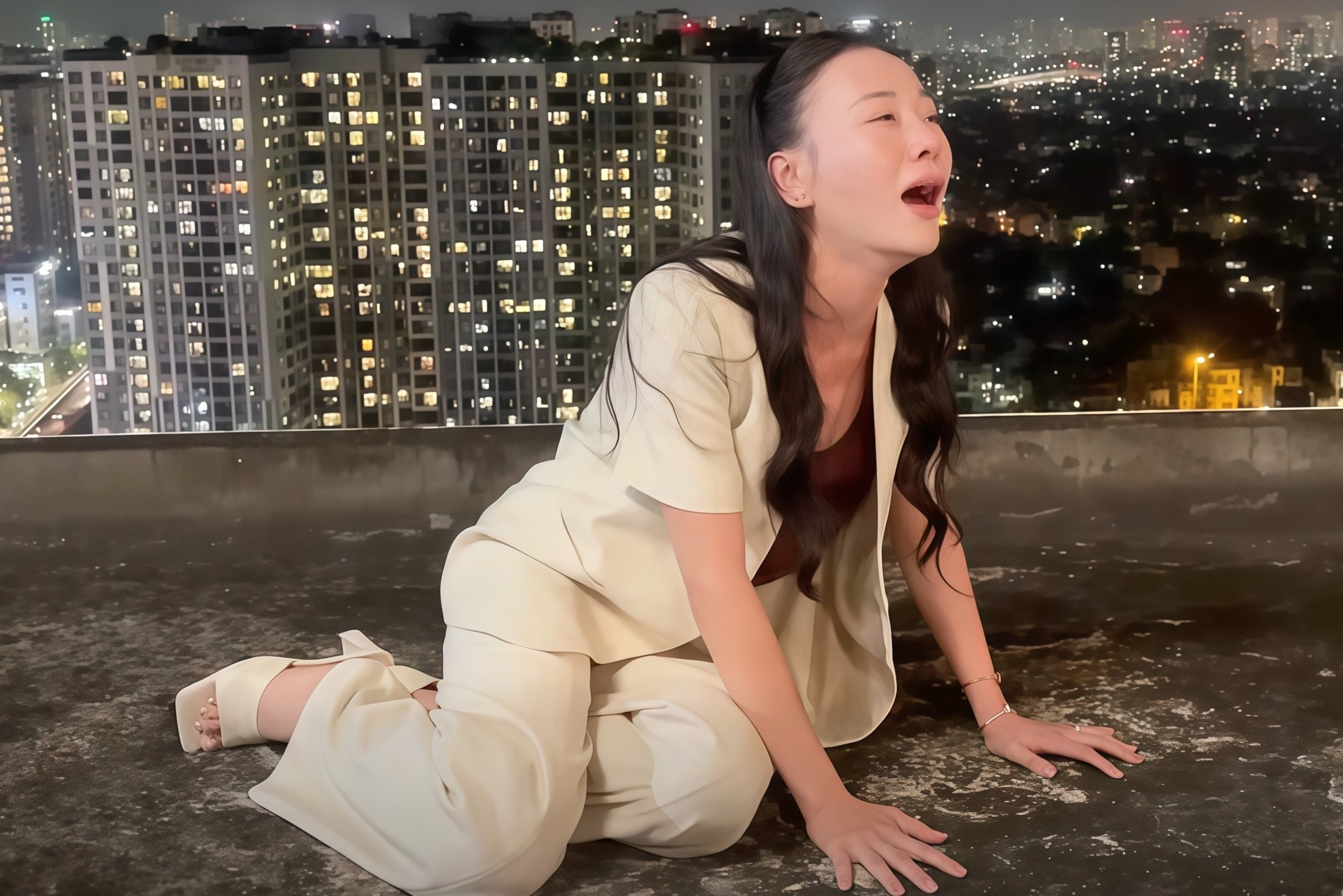 Hau truong canh Phuong Oanh quy goi gao khoc hinh anh