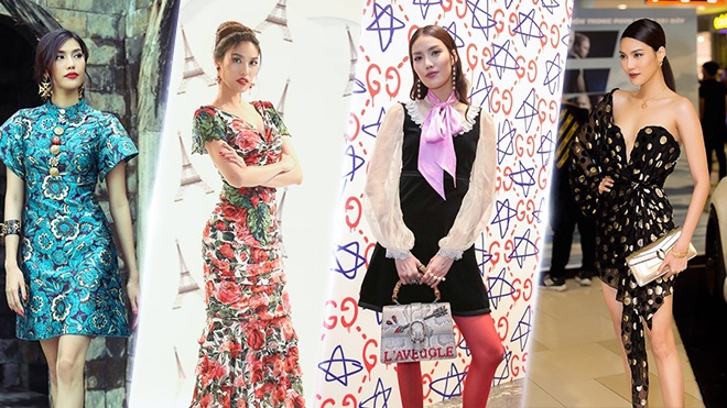 Lan Khue sanh dieu cung nhung trang phuc hang hieu hinh anh