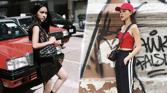 Chau Bui, Tu Hao khoe phong cach an tuong voi mot chiec ao thun hinh anh