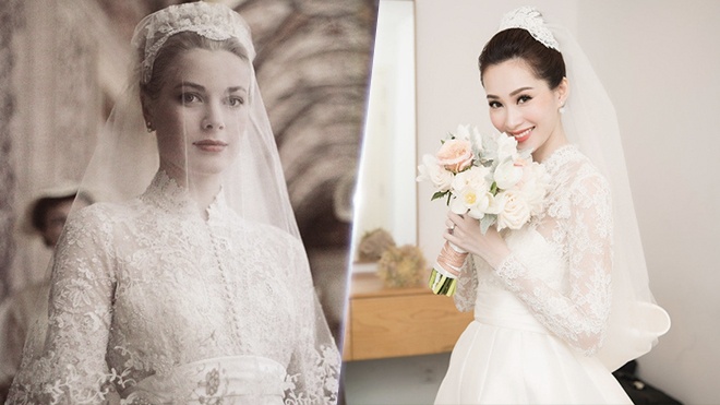 Dang Thu Thao 'trung' y tuong vay cuoi voi cong nuong Grace Kelly hinh anh