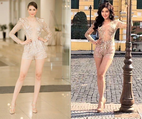 thi sinh Hoa hau dung vay voi my nhan Viet anh 2