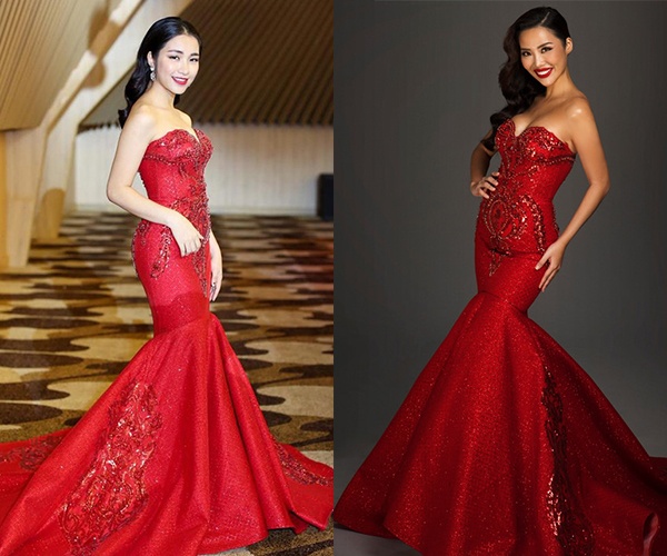 thi sinh Hoa hau dung vay voi my nhan Viet anh 8