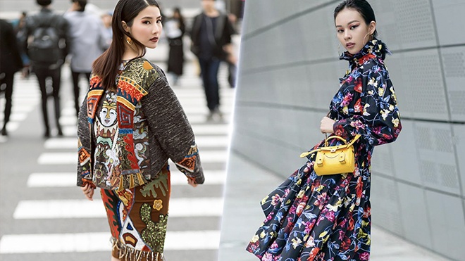 Diem My, Phi Phuong Anh pha cach voi do hoa tiet tai Seoul Fashion Week hinh anh