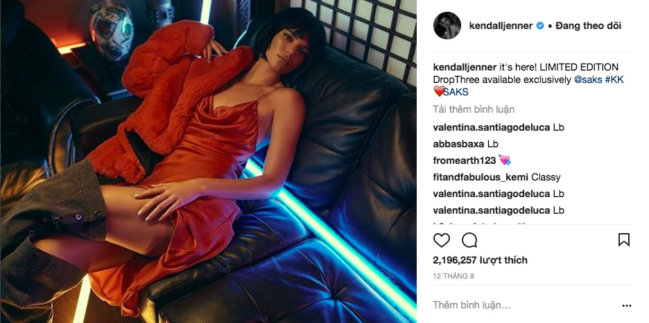 Giá tiền bài viết đăng tải của Kendall Jenner ảnh 2 Gia tien bai viet dang tai cua Kendall Jenner anh 2