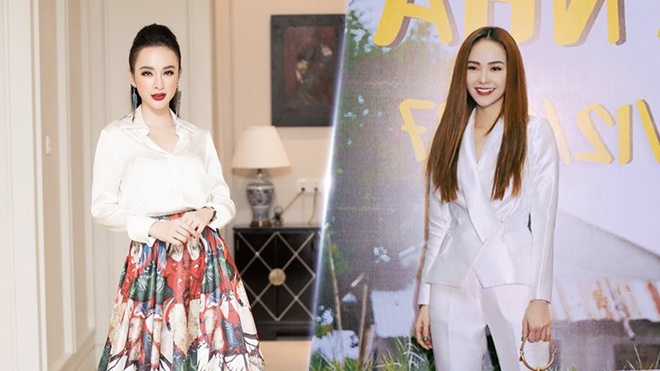 Minh Hang, Angela Phuong Trinh dien trang phuc sac trang noi bat tuan qua hinh anh