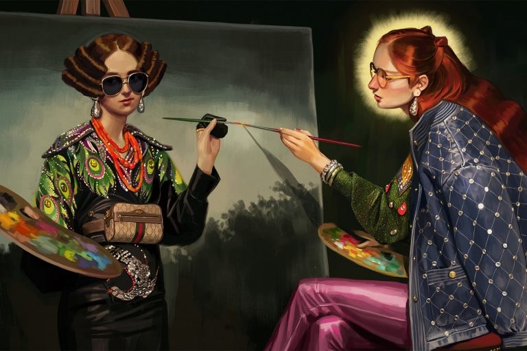 Gucci tung bo anh sieu thuc ket hop cung hoi hoa anh 8