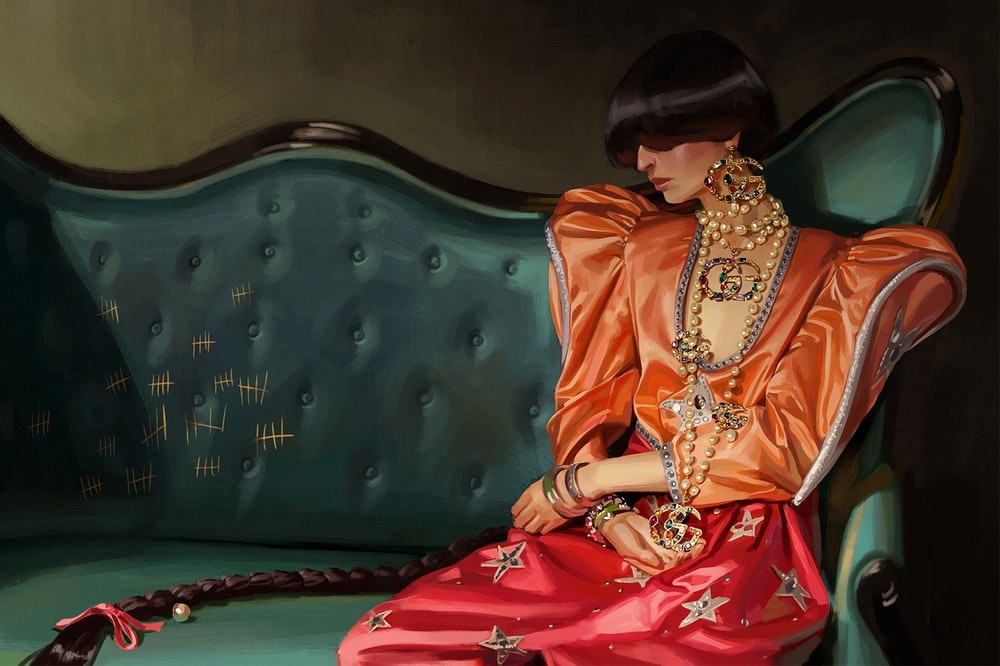 Gucci tung bo anh sieu thuc ket hop cung hoi hoa anh 4