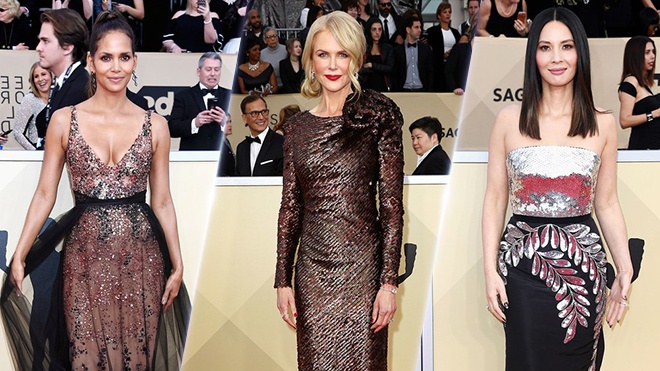 Dan sao quoc te dien trang phuc lap lanh tren tham do SAG 2018 hinh anh