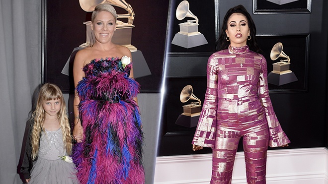 P!nk, Hailee Steinfled dien trang phuc tham hoa tren tham do Grammy hinh anh