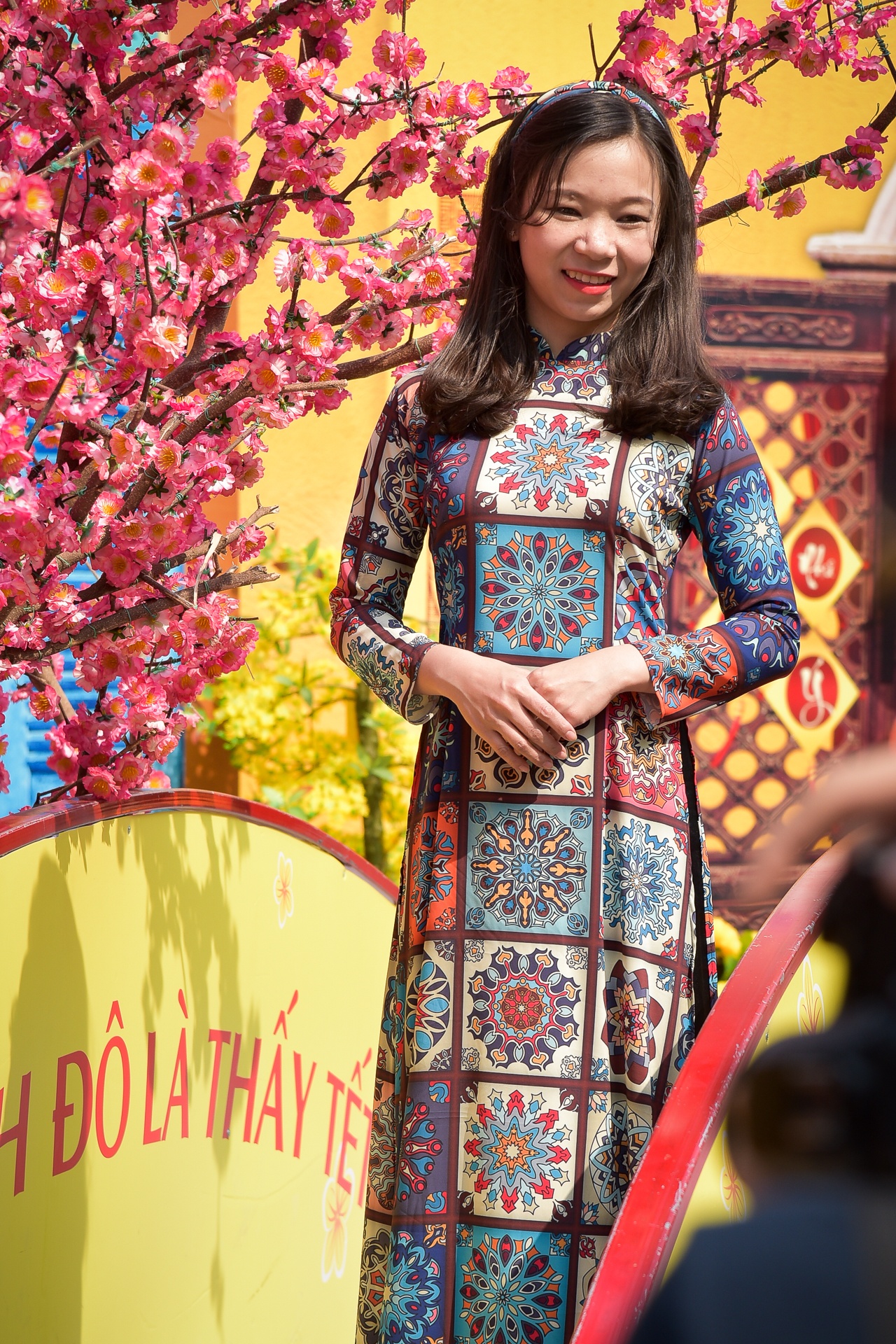 Giới trẻ diện áo dài ngày cận Tết ảnh 7 Gioi tre dien ao dai ngay can Tet anh 7