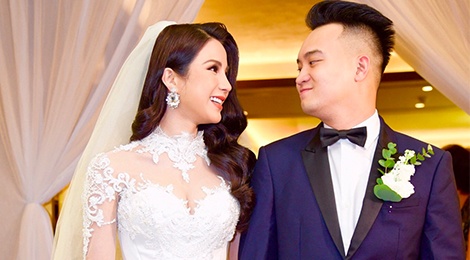 Can canh chiec vay cuoi tinh te cua Diep Lam Anh hinh anh