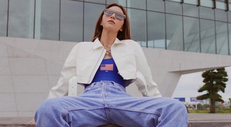 Street style sao Viet: Quynh Anh Shyn, Phuong Trinh mac chat hinh anh