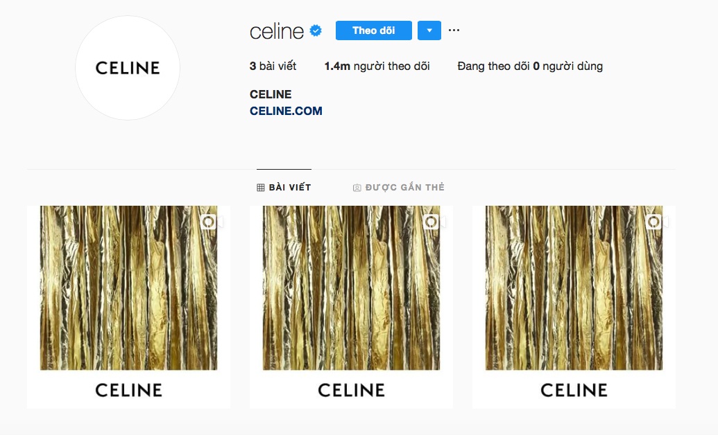 Celine thay đổi logo trên instagram ảnh 1 Celine thay doi logo tren instagram anh 1