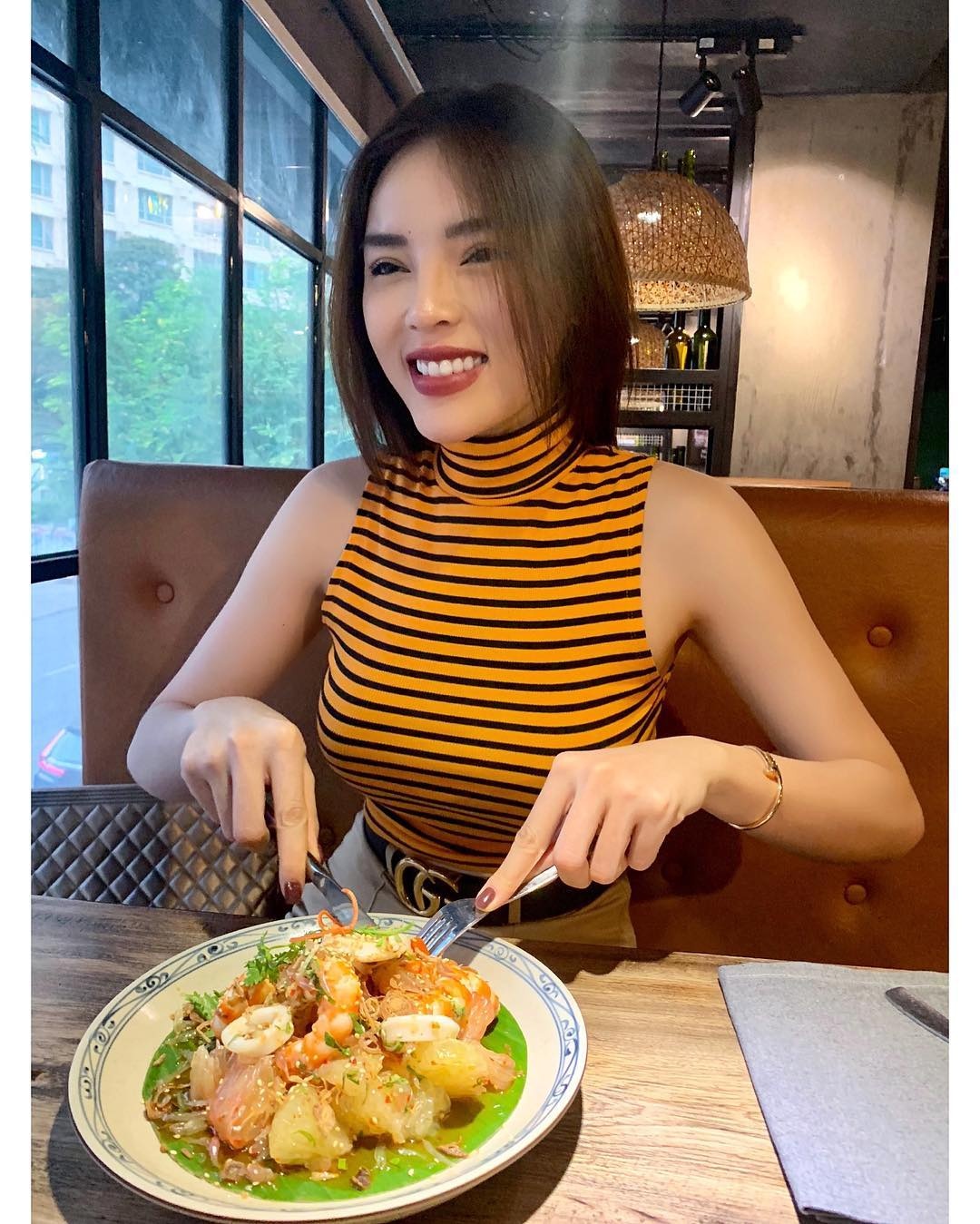 Ky Duyen mac do cap voi Minh Trieu anh 8