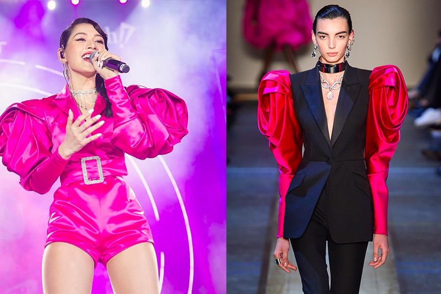 Chi Pu nhieu lan gay tranh cai vi trang phuc giong nha mot quoc te hinh anh