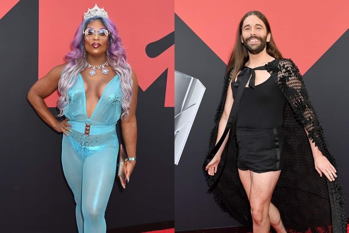 Sao nam mac ao yem, hoi chi em pho dien het co the tren tham do VMAs hinh anh