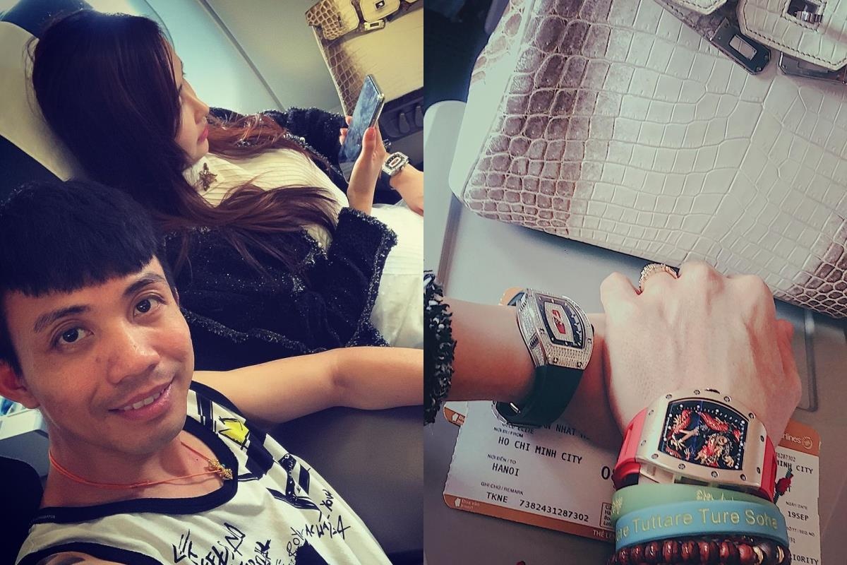 Vo chong Minh Nhua khoe anh dung tui Hermes ca sau, dong ho 23 ty dong hinh anh