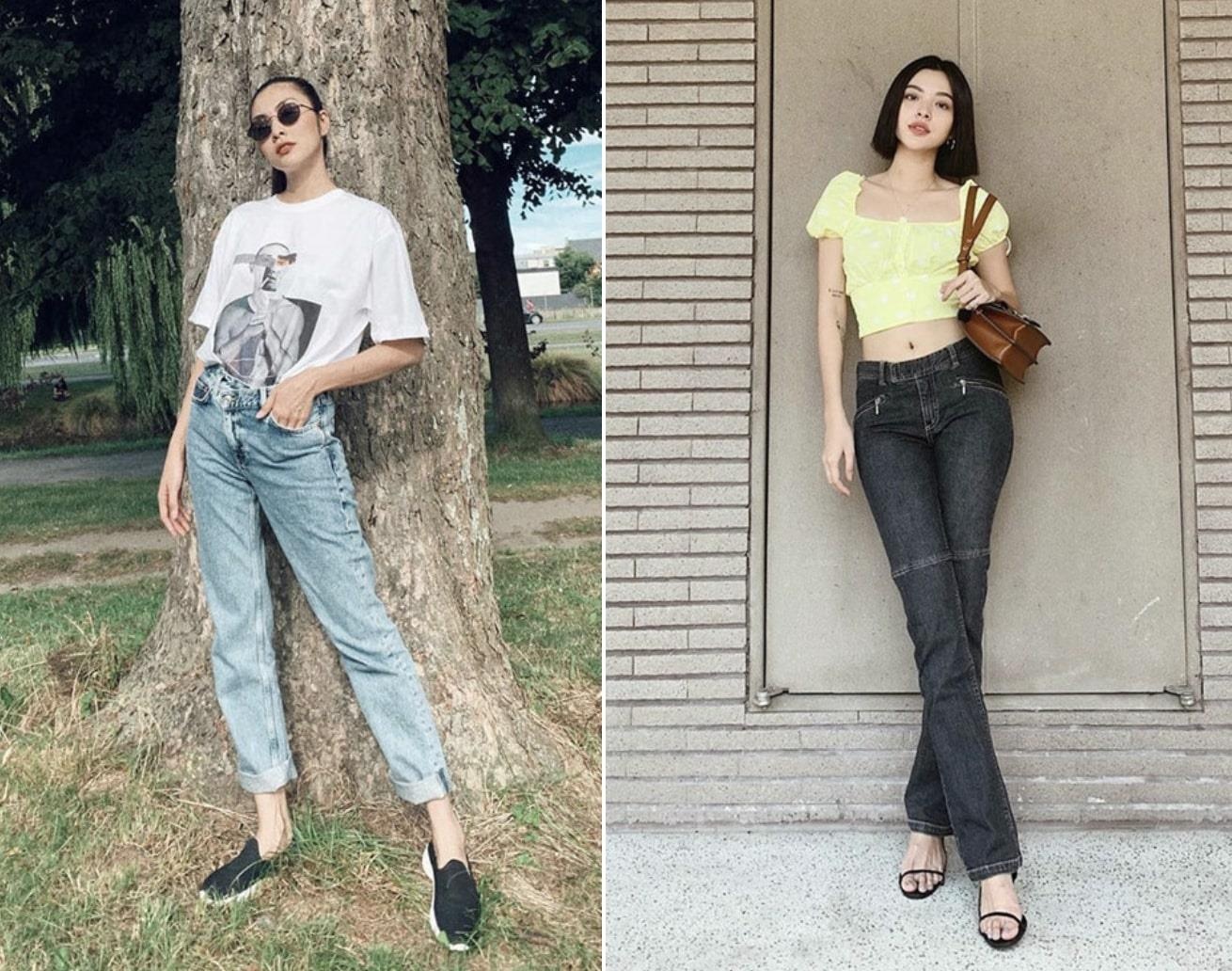 Bi quyet phoi do voi quan jeans dep nhu Ha Tang va dan my nhan Viet hinh anh