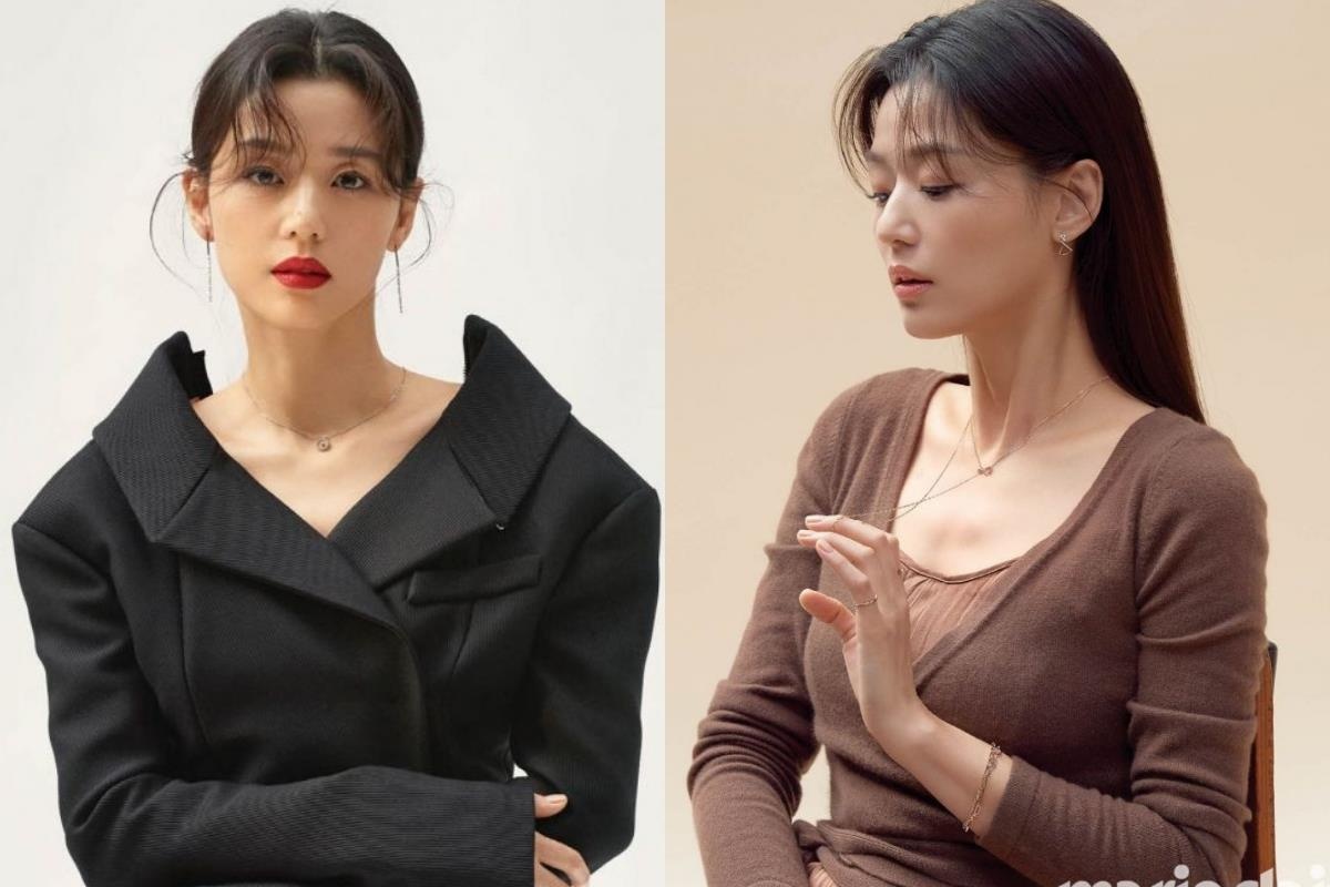 Jun Ji Hyun trong giong Song Hye Kyo khi tai xuat tren tap chi hinh anh
