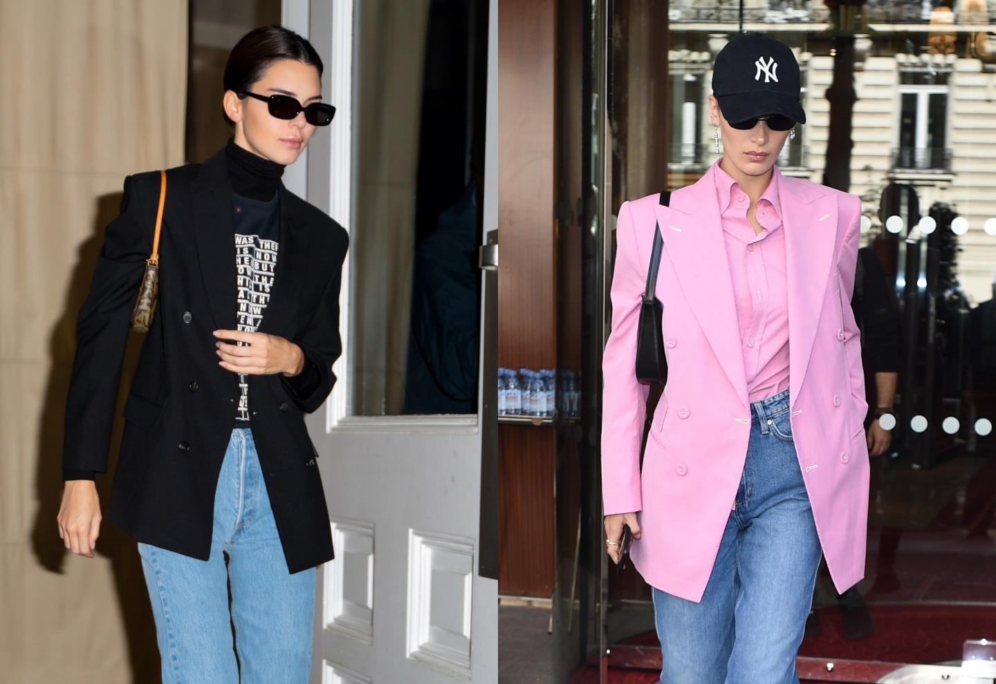 Trang phuc cua Kendall Jenner va Bella Hadid tuong dong ra sao? hinh anh