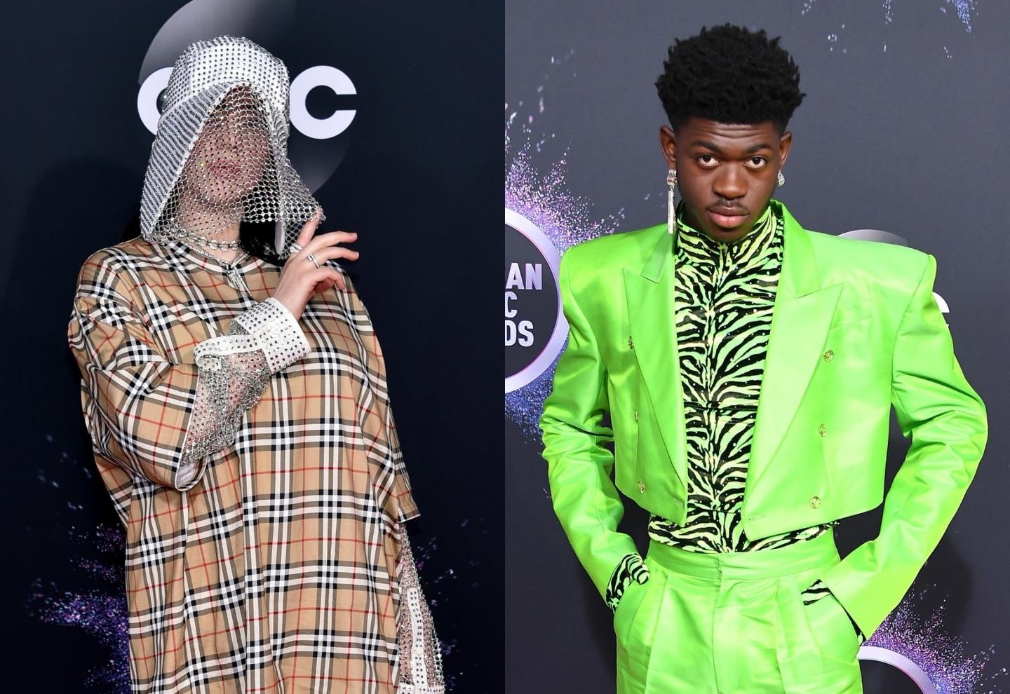 Billie Eilish trum kin dau va dan sao mac di tren tham do AMAs 2019 hinh anh
