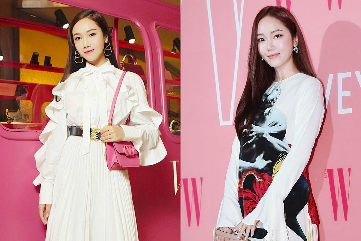 Jessica duoc khen trong nhu nu than khi dien vay ao mau trang hinh anh
