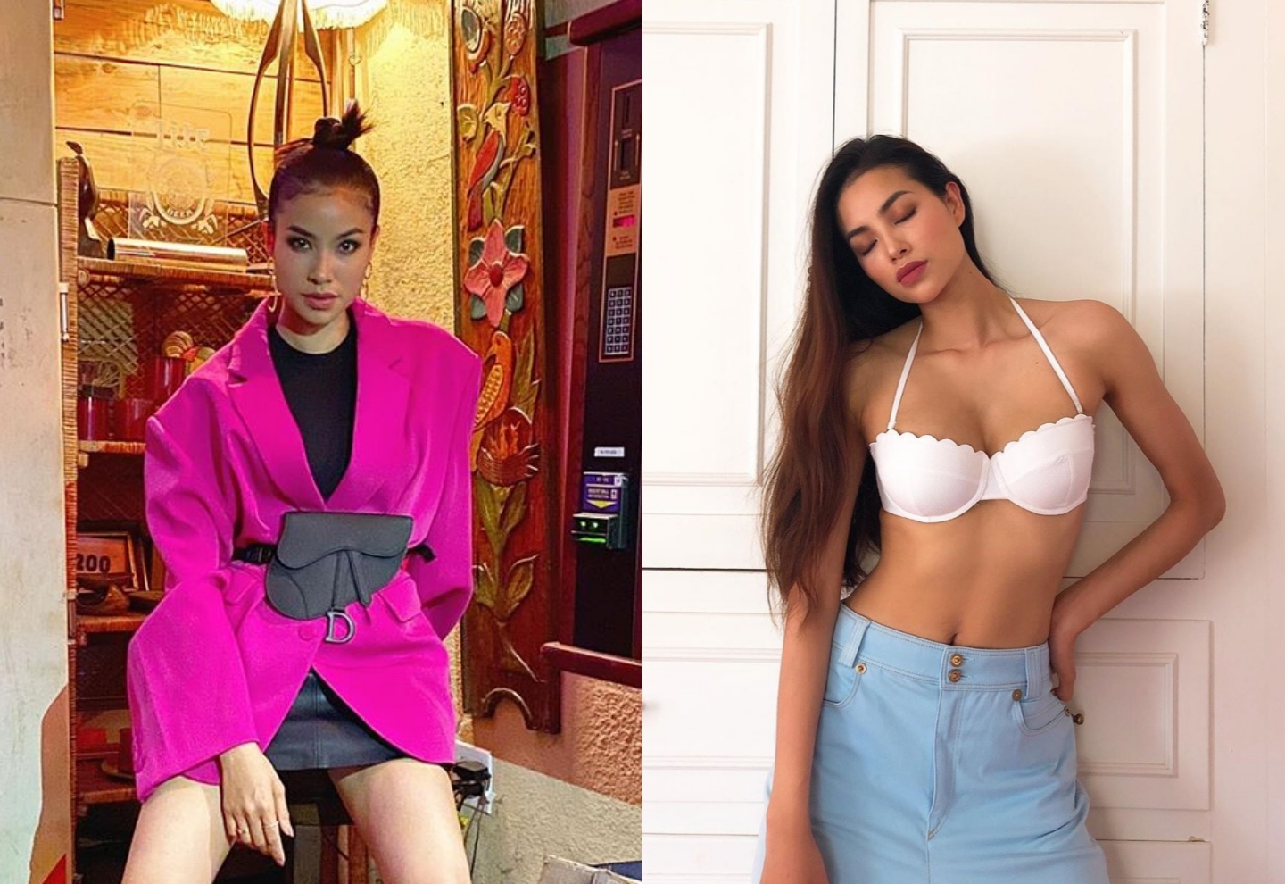 Pham Huong va cach dien do giau khuyet diem sau khi sinh con hinh anh