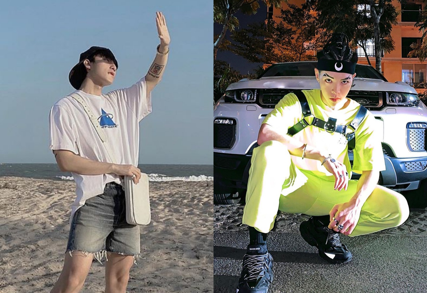 Son Tung mac do nang dong khi di bien, Duc Phuc dien ca cay non chuoi hinh anh