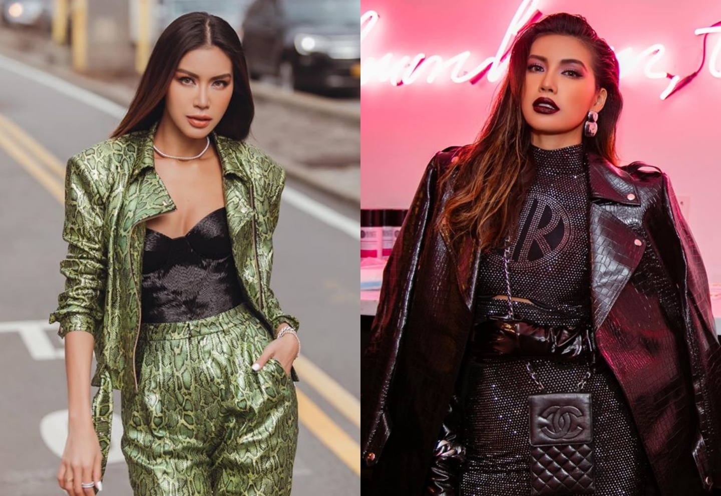 Minh Tu tham du show dien mau nam dien do cat xe sexy cua nu tai My hinh anh