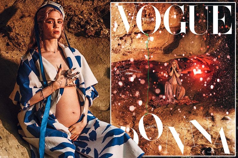 Ban gai ty phu Elon Musk khoe bung bau tren tap chi truoc khi sinh hinh anh