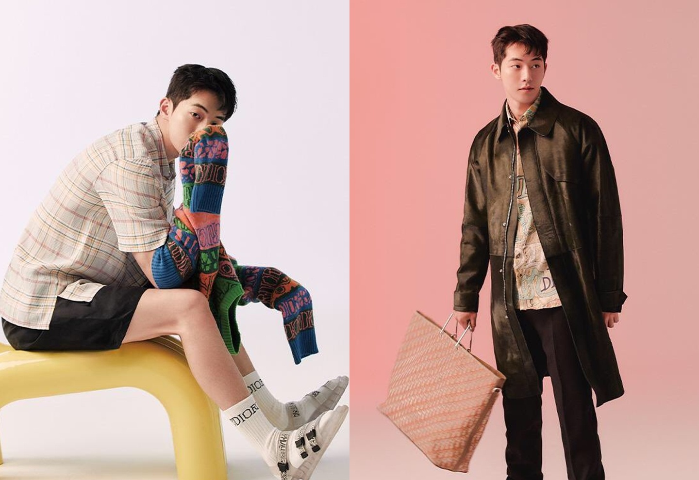 Nam Joo Hyuk xach tui Dior trong nhu di cho tren tap chi hinh anh