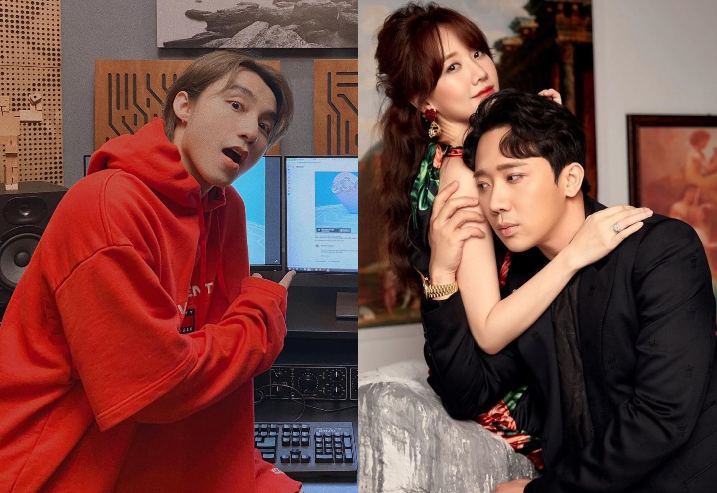 Son Tung M-TP thich mac ao noi, Tran Thanh dien do sang trong ben vo hinh anh