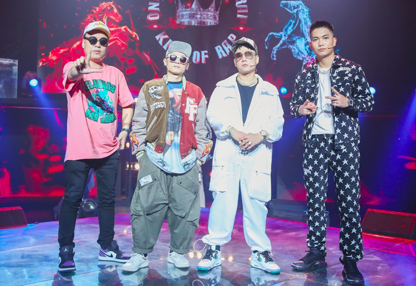 BigDaddy chuong do hoa tiet, Lil' Knight mac ao thun tai 'King Of Rap' hinh anh