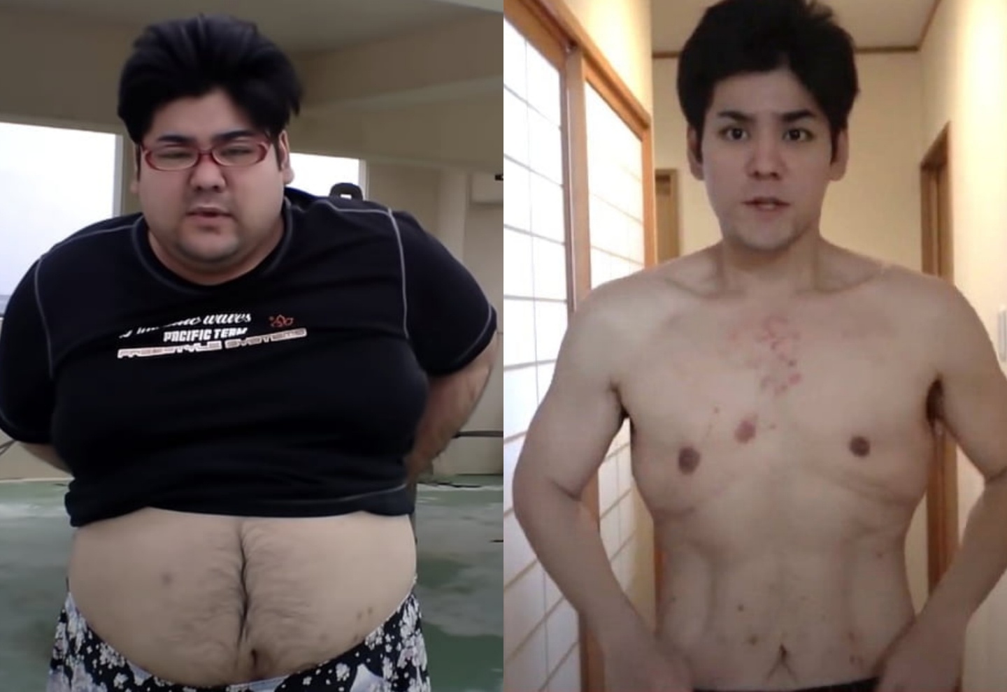 Chang trai Nhat Ban giam 70 kg trong mot nam hinh anh