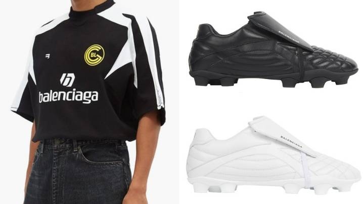 Balenciaga bi che khi ban giay, quan ao bong da qua dat hinh anh