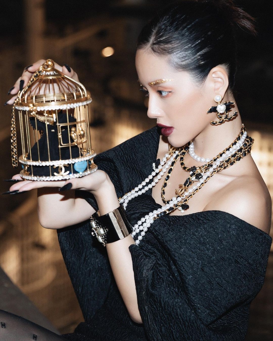 Tui xach long chim Chanel anh 3