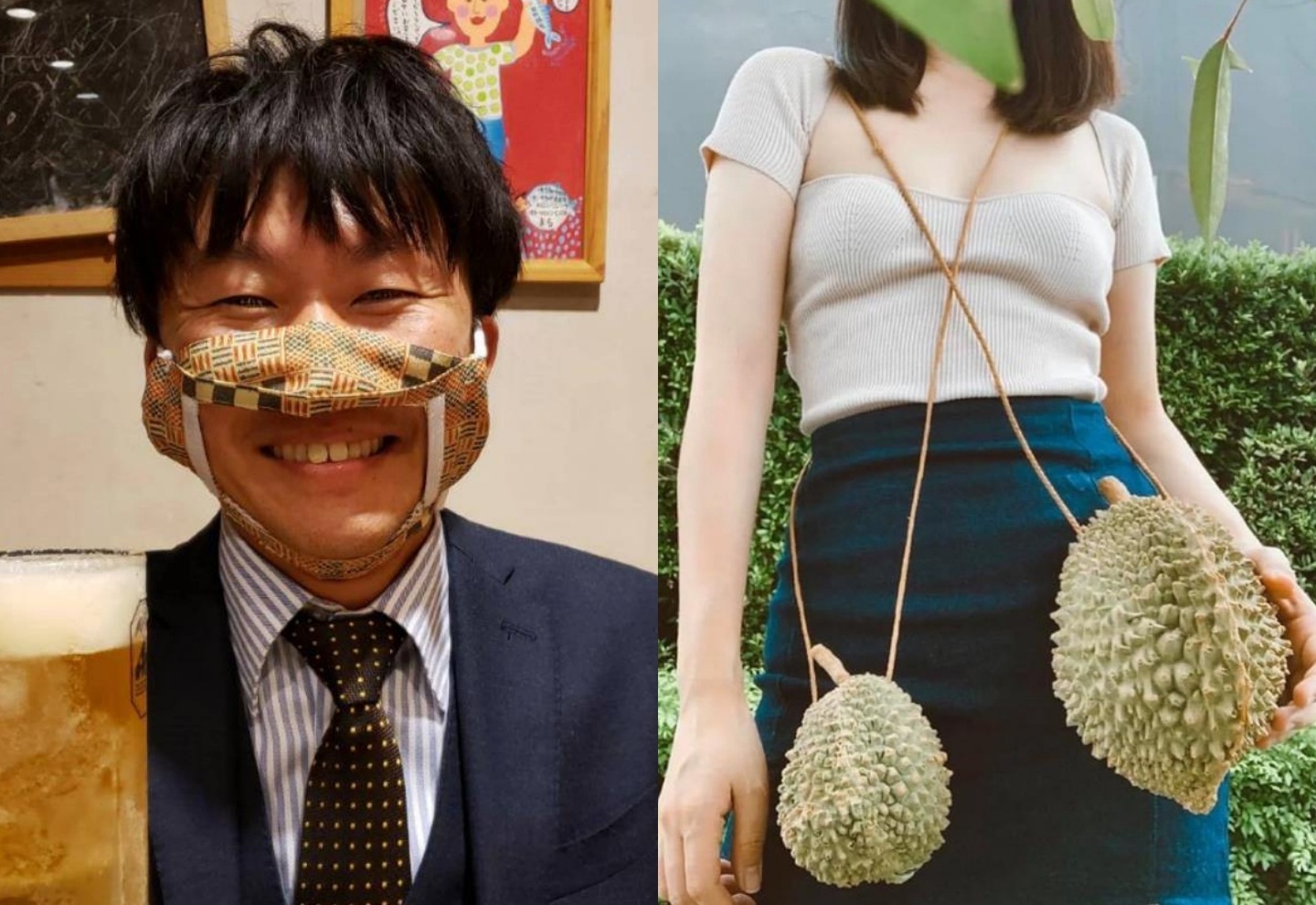 Khau trang dung khi an va cac san pham thoi trang hai huoc hinh anh