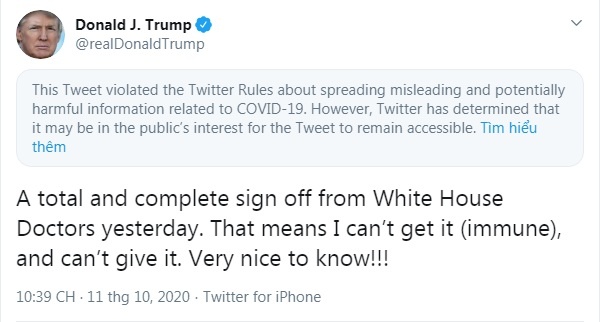 Ong Trump lai dang tin sai ve Covid-19 anh 1