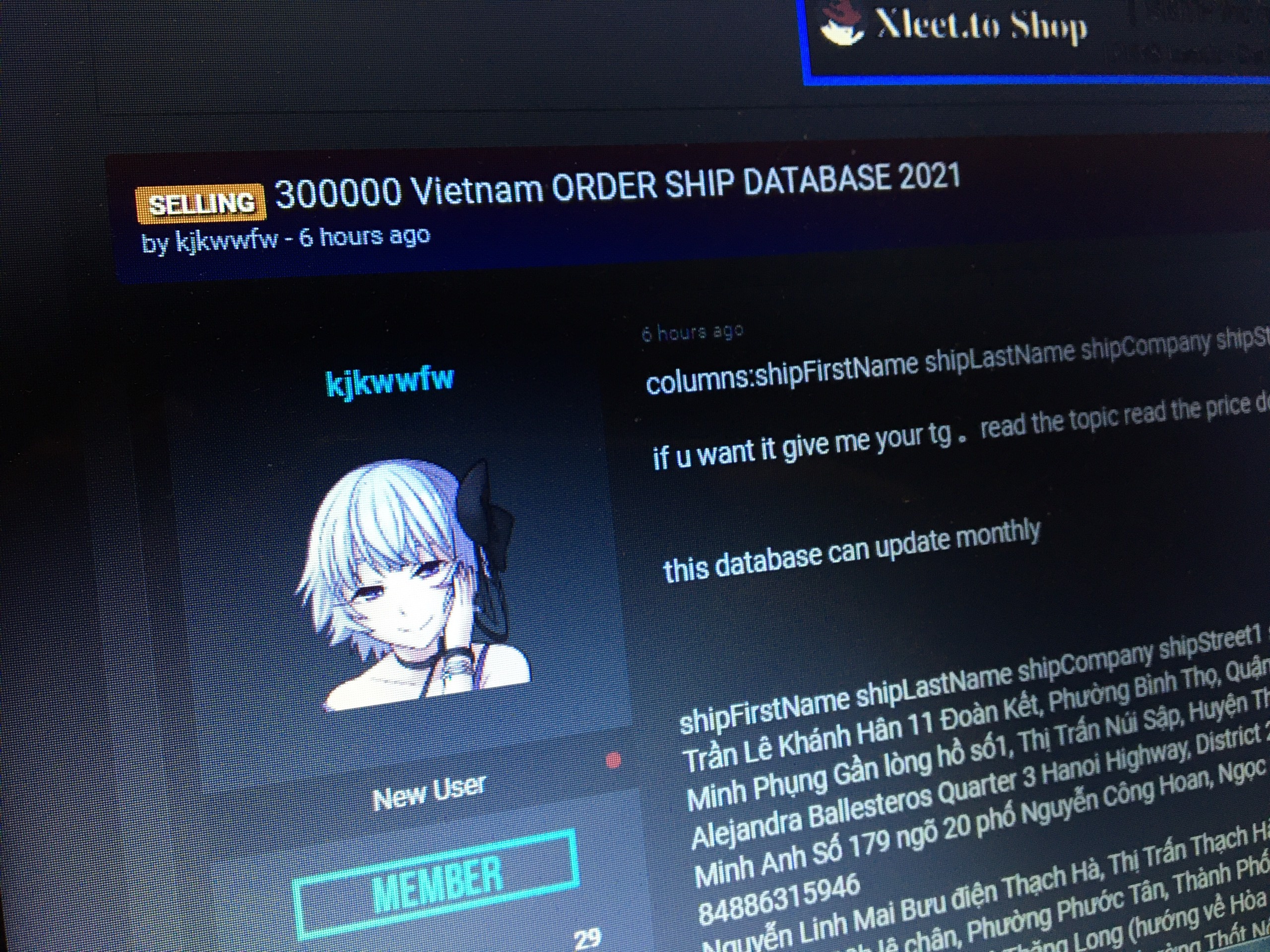 Thong tin ca nhan cua khoang 300.000 nguoi dung Viet Nam bi rao ban hinh anh