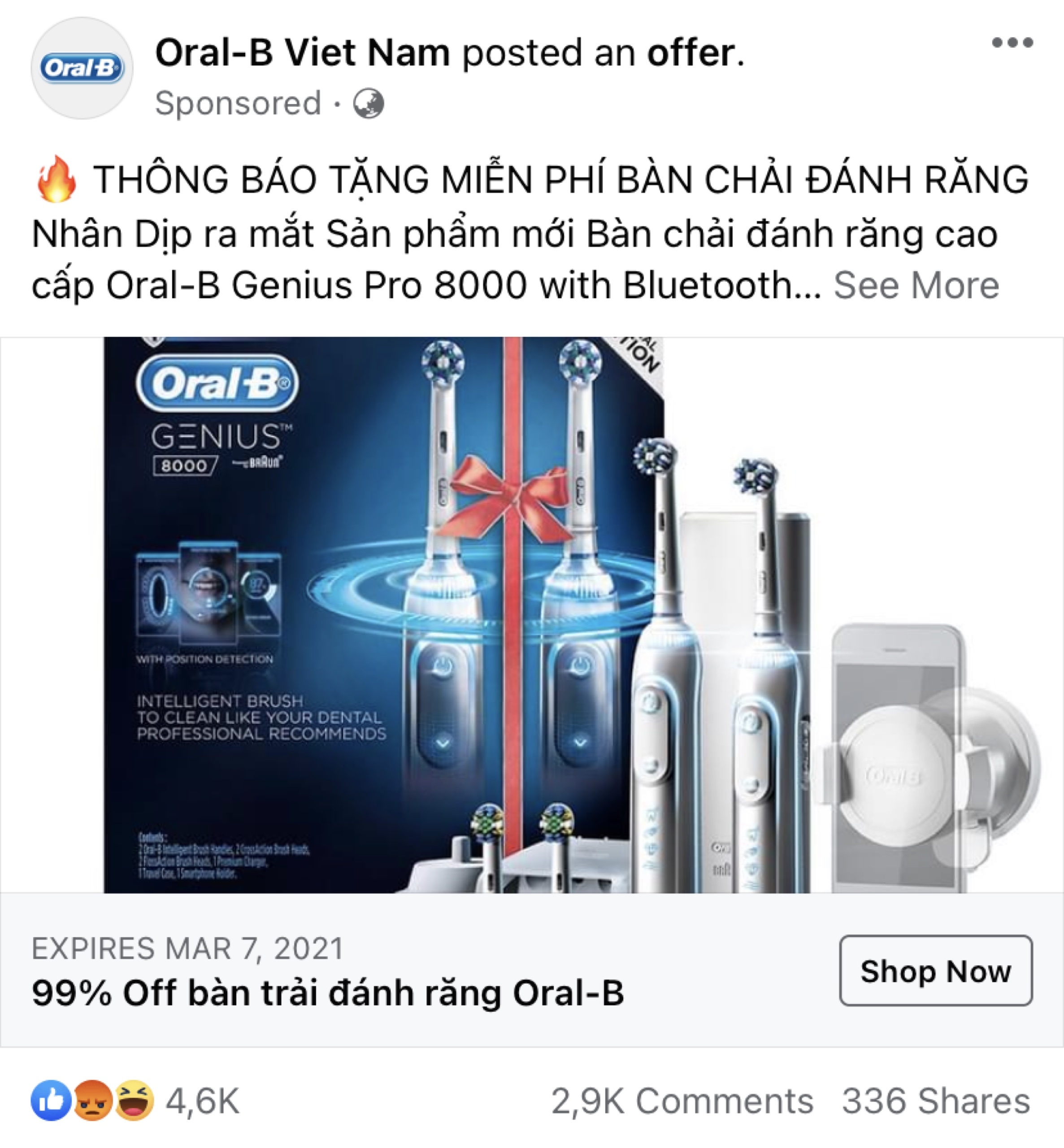 Bai dang Oral-B tang 1.000 ban chai mien phi la lua dao anh 3